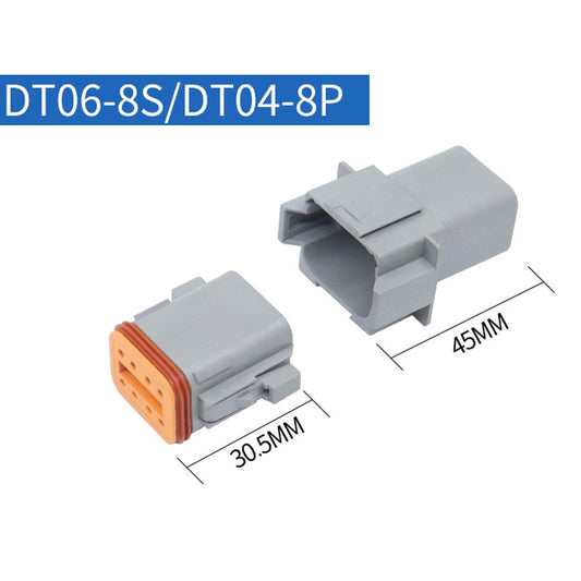 2 PCS DT04-8P / DT06-8S With Copper Car Waterproof Connector Conductive Connection Terminal - Booster Cable & Clip by buy2fix | Online Shopping UK | buy2fix