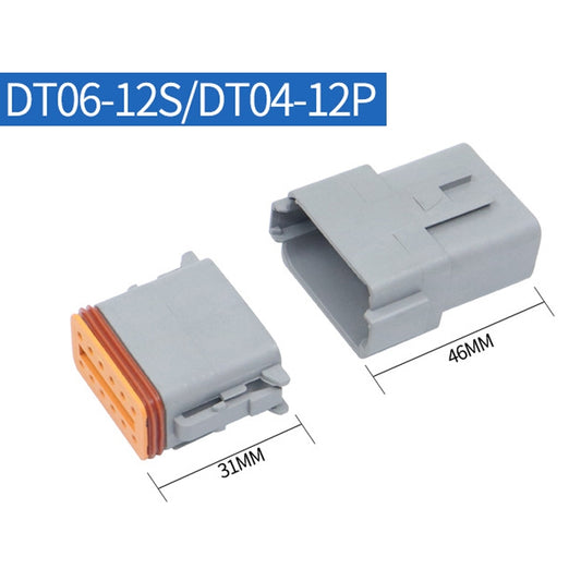 DT04-12P / DT06-12S With Copper Car Waterproof Connector Conductive Connection Terminal - Booster Cable & Clip by buy2fix | Online Shopping UK | buy2fix