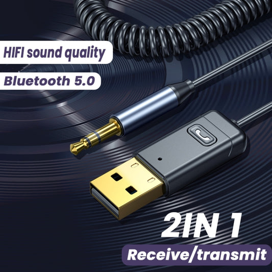 C11 2 In 1 Bluetooth 5.0 Aux Adapter Audio Receiver Transmitter - Audio Receiver Transmitter by buy2fix | Online Shopping UK | buy2fix