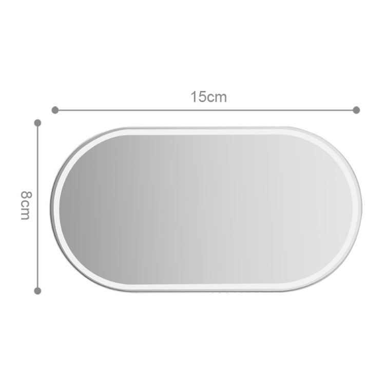 Sun Visor High-Definition Mirror Stainless Steel Makeup Mirror Oval Large by buy2fix