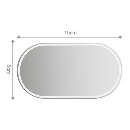 Sun Visor High-Definition Mirror Stainless Steel Makeup Mirror Oval Large by buy2fix