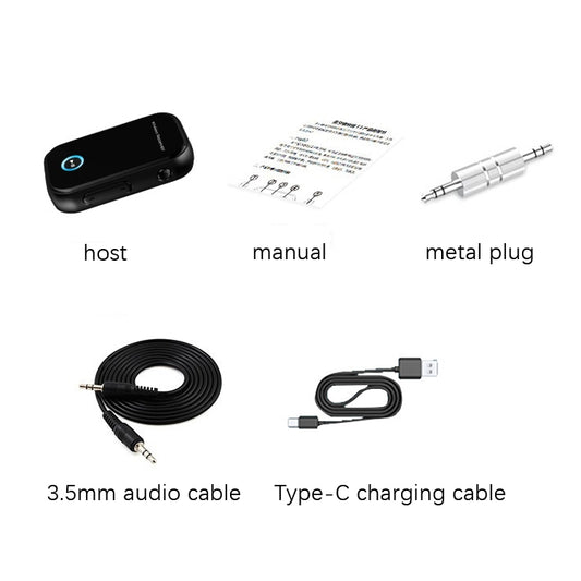 Car Bluetooth 5.0 Audio Receiver 3.5mm Bluetooth Converter - Bluetooth Adapters by buy2fix | Online Shopping UK | buy2fix