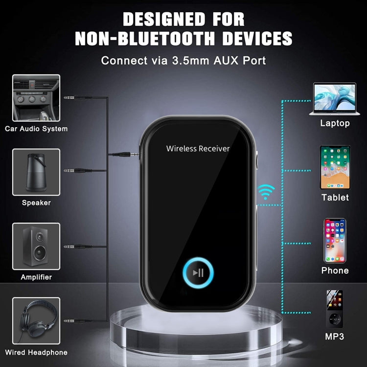 Car Bluetooth 5.0 Audio Receiver 3.5mm Bluetooth Converter - Bluetooth Adapters by buy2fix | Online Shopping UK | buy2fix