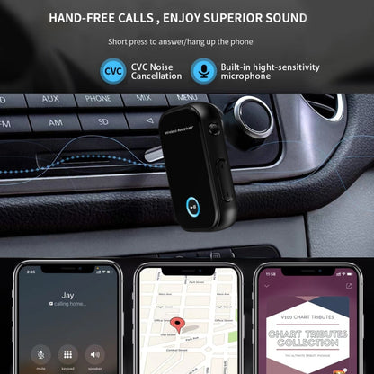 Car Bluetooth 5.0 Audio Receiver 3.5mm Bluetooth Converter - Bluetooth Adapters by buy2fix | Online Shopping UK | buy2fix