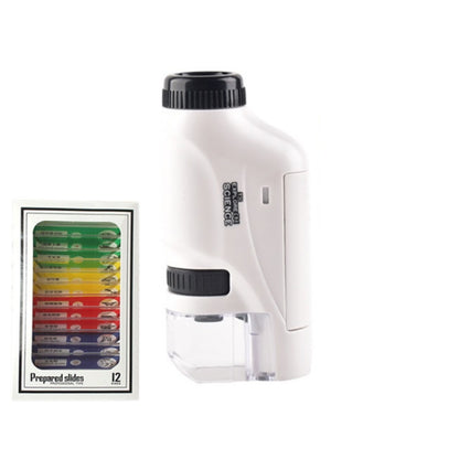 Children Handheld Portable Laboratory Equipment Microscope Toys, Colour: Lite + Specimen (White) - Digital Microscope by buy2fix | Online Shopping UK | buy2fix