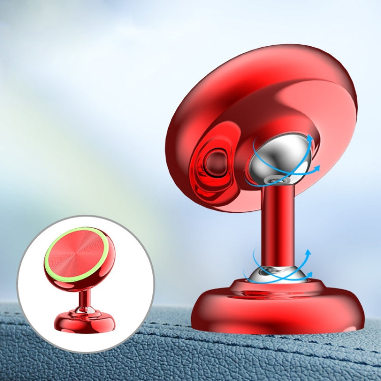 Car Aluminum Alloy Magnetic Mobile Phone Holder, Colour: Red (Luminous) by buy2fix