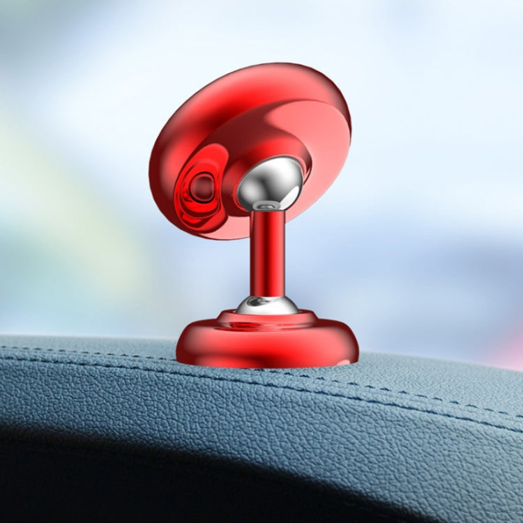 Car Aluminum Alloy Magnetic Mobile Phone Holder, Colour: Red (Luminous) by buy2fix