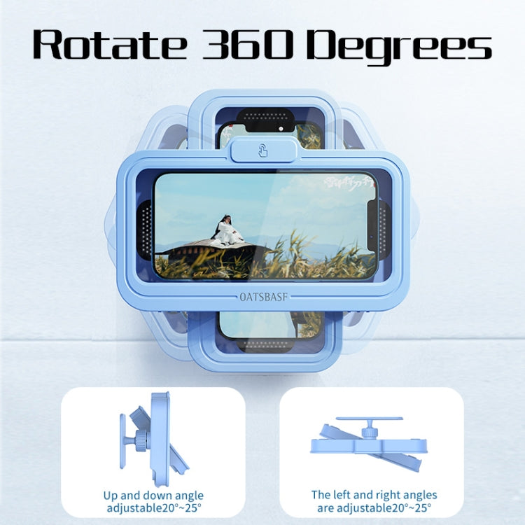 Oatsbasf  Bathroom Waterproof Phone Case Holder Shower Phone Box Wall Mount Phone Holder(White) - Shower & Wall Mounts by Oatsbasf | Online Shopping UK | buy2fix