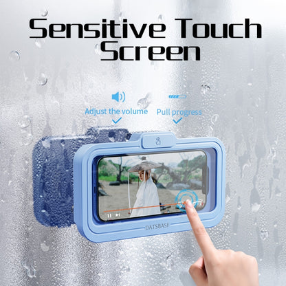 Oatsbasf  Bathroom Waterproof Phone Case Holder Shower Phone Box Wall Mount Phone Holder(Blue) - Shower & Wall Mounts by Oatsbasf | Online Shopping UK | buy2fix