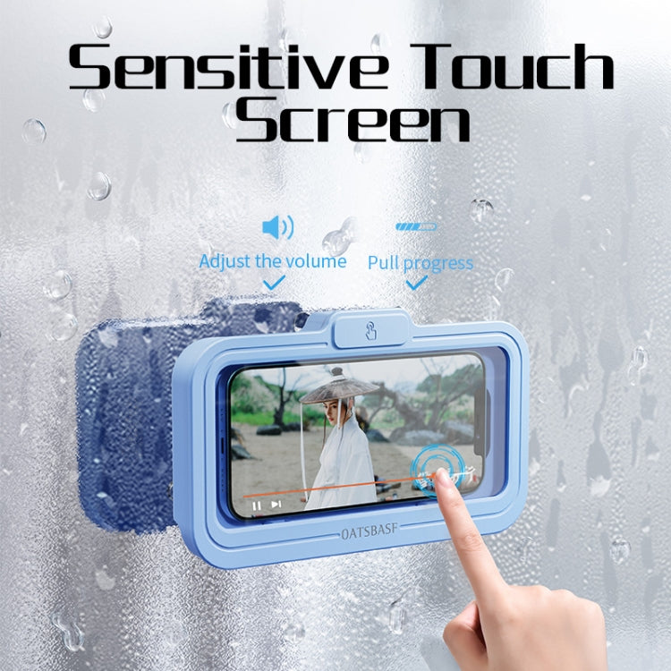 Oatsbasf  Bathroom Waterproof Phone Case Holder Shower Phone Box Wall Mount Phone Holder(White) - Shower & Wall Mounts by Oatsbasf | Online Shopping UK | buy2fix
