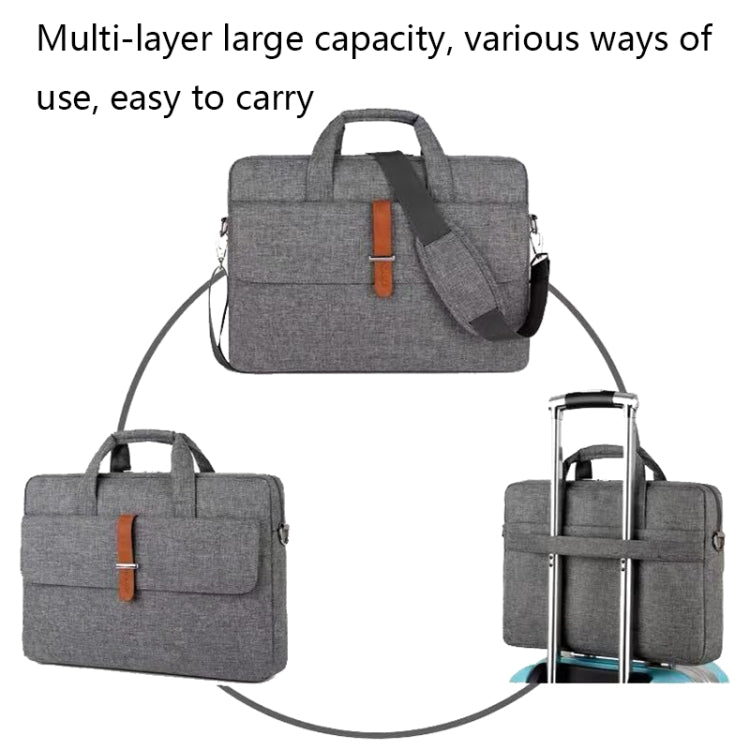 Multifunctional Wear-resistant Shoulder Handheld Laptop Bag, Size: 13 - 13.3 inch(Gray) by buy2fix