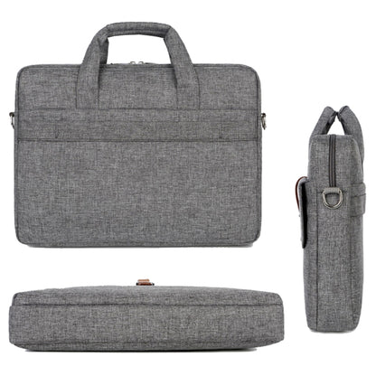 Multifunctional Wear-resistant Shoulder Handheld Laptop Bag, Size: 15 - 15.6 inch(Gray) by buy2fix