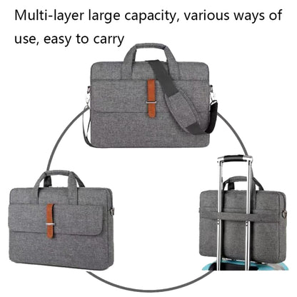 Multifunctional Wear-resistant Shoulder Handheld Laptop Bag, Size: 17 - 17.3 inch(Gray) by buy2fix