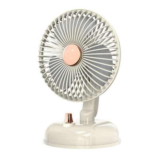 F10 Portable Quiet Desktop Retro Moving Head USB Fan(Milk White) - Electric Fans by buy2fix | Online Shopping UK | buy2fix