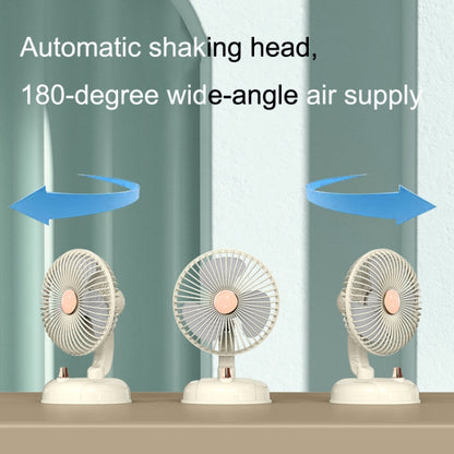 F10 Portable Quiet Desktop Retro Moving Head USB Fan(Milk White) - Electric Fans by buy2fix | Online Shopping UK | buy2fix