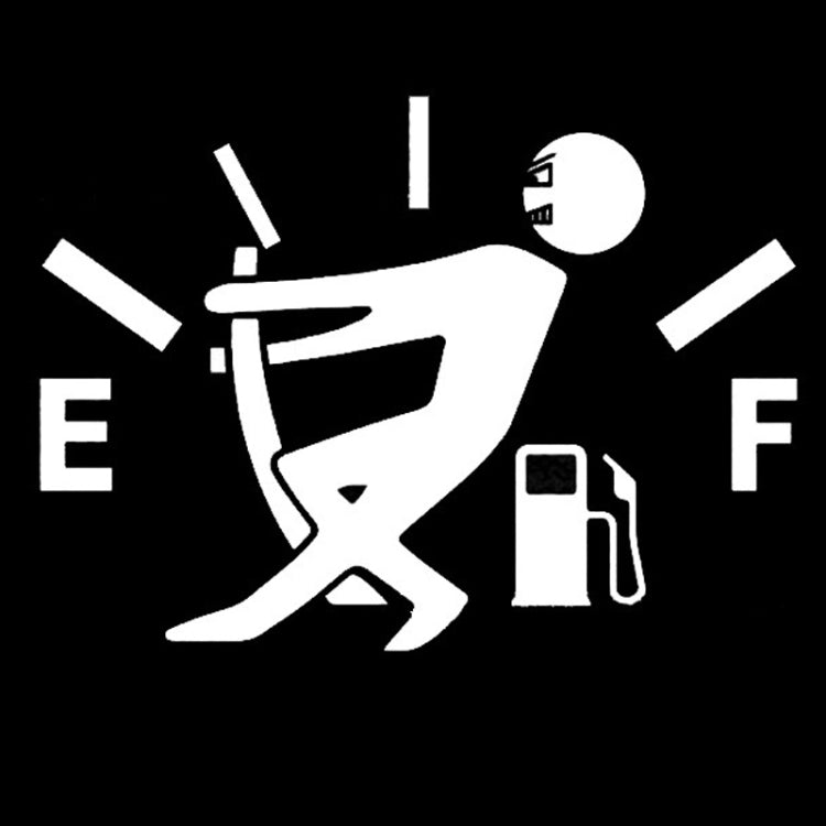 Pull Fuel Tank Pointer To Full Hellaflush Reflective Vinyl Car Sticker(Silver White) by buy2fix