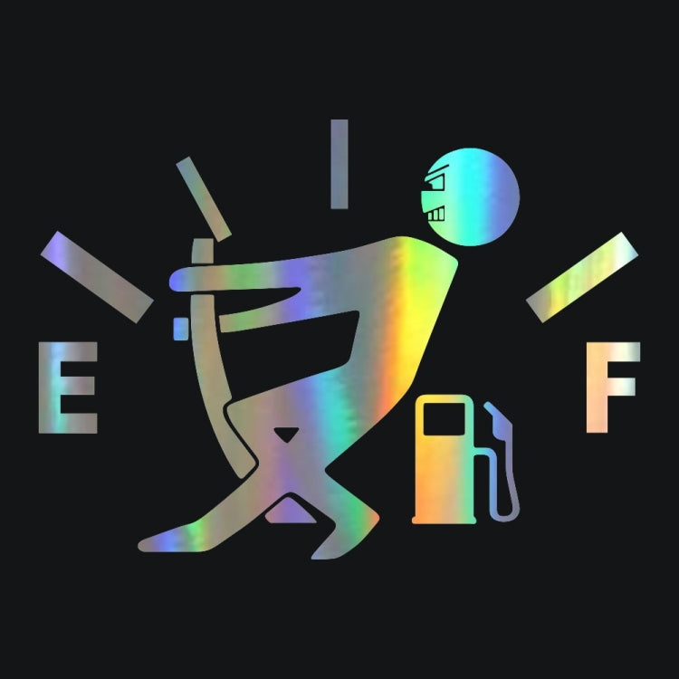 Pull Fuel Tank Pointer To Full Hellaflush Reflective Vinyl Car Sticker(Colorful Laser) by buy2fix