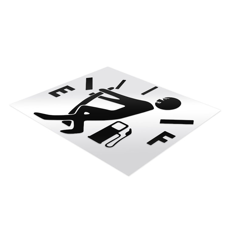 Pull Fuel Tank Pointer To Full Hellaflush Reflective Vinyl Car Sticker(Silver White) by buy2fix