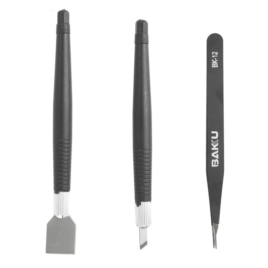 BAKU Solder Slurry Removal Scraper Tweezers Set(BK-7280) - Crowbar by BAKU | Online Shopping UK | buy2fix