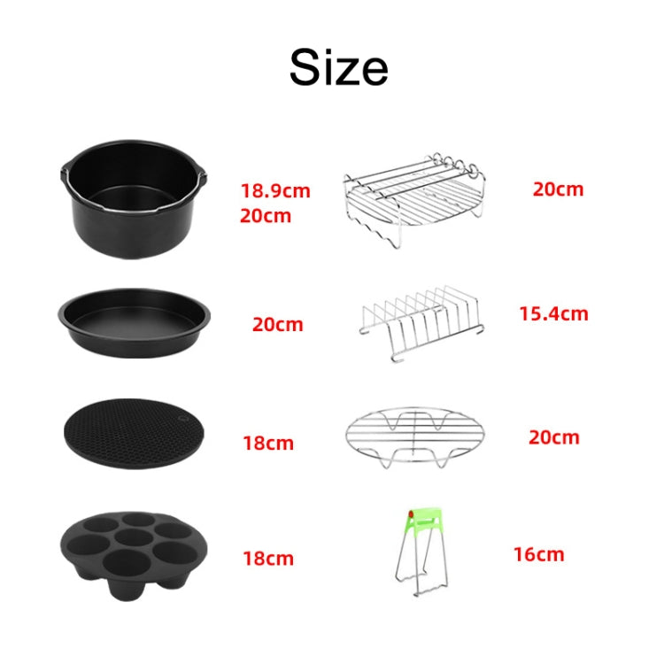 13 PCS/Set 8 inch Air Fryer Baking Accessories Set - Cooktop Parts by buy2fix | Online Shopping UK | buy2fix