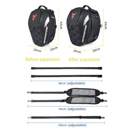 MOTOCENTRIC 11-MC-0102 Motorcycle Rear Seat Helmet Bag(Gray) - Bags & Luggages by MOTOCENTRIC | Online Shopping UK | buy2fix