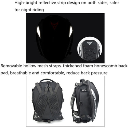MOTOCENTRIC 11-MC-0102 Motorcycle Rear Seat Helmet Bag(Gray) - Bags & Luggages by MOTOCENTRIC | Online Shopping UK | buy2fix