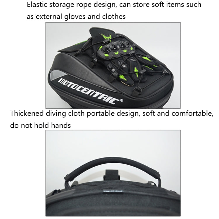 MOTOCENTRIC 11-MC-0102 Motorcycle Rear Seat Helmet Bag(Gray) - Bags & Luggages by MOTOCENTRIC | Online Shopping UK | buy2fix