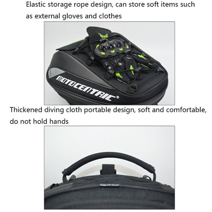 MOTOCENTRIC 11-MC-0102 Motorcycle Rear Seat Helmet Bag(Gray) - Bags & Luggages by MOTOCENTRIC | Online Shopping UK | buy2fix