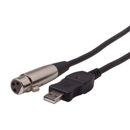 3m Microphone Connection Computer Cable USB To XLR(Black) - Microphone Audio Cable & Connector by buy2fix | Online Shopping UK | buy2fix