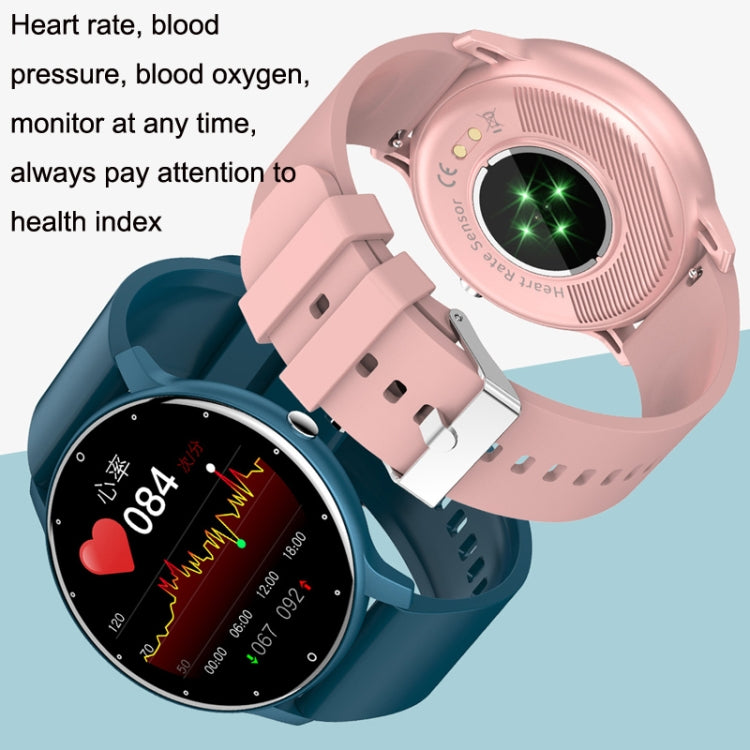 ZL02 Smart Heart Rate Blood Pressure Oxygen Monitoring Sports Pedometer Wireless Bluetooth Watch(Blue) by buy2fix