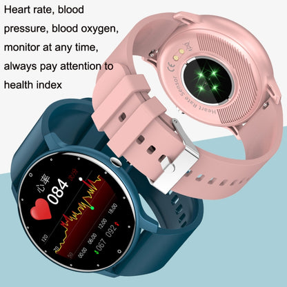 ZL02 Smart Heart Rate Blood Pressure Oxygen Monitoring Sports Pedometer Wireless Bluetooth Watch(Blue) by buy2fix