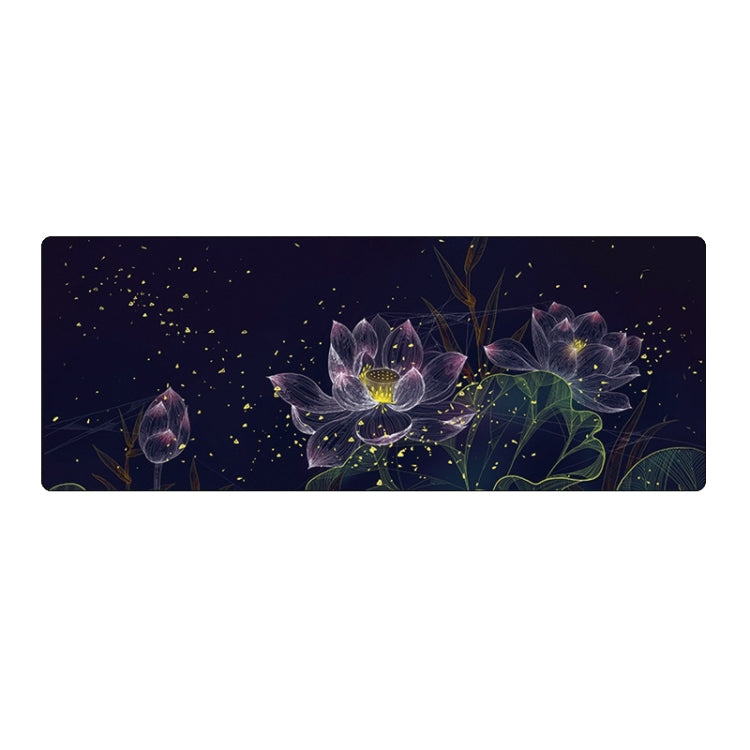 300x800x2mm Locked Large Desk Mouse Pad(2 Lotus) by buy2fix