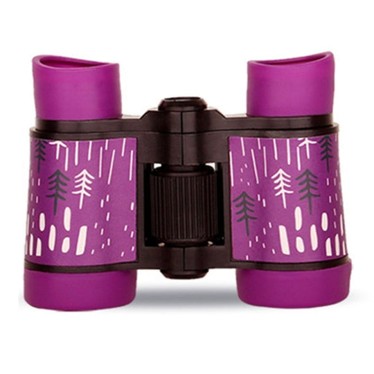 4X30 Binocular Telescope Bird Watching Telescope Gifts for Children(Rain Season Purple)