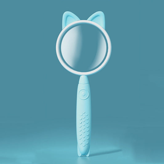 3x Magnifying Glass HD Cartoon Magnifying Glass Toy Gift For Children(Blue Kitten) - Hand Held Style by buy2fix | Online Shopping UK | buy2fix