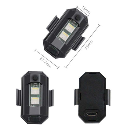 Bicycle Night Ride Warning Light Motorcycle Airplane Light UAV USB Charging Night Light(Black) by buy2fix