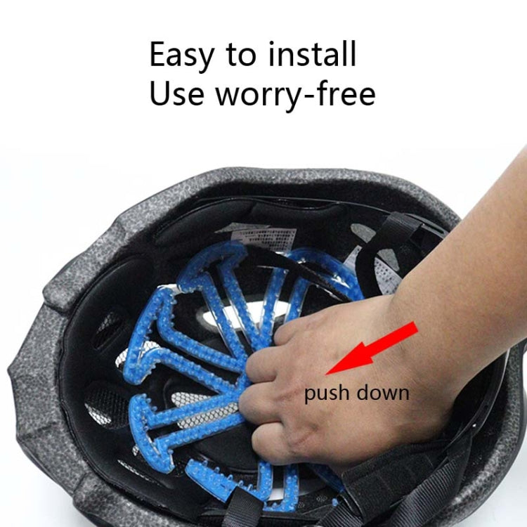 Riding Silicone Helmet Inner Pad Anti-Pressure Hair Breathable Portable Helmet Pad(Orange) by buy2fix