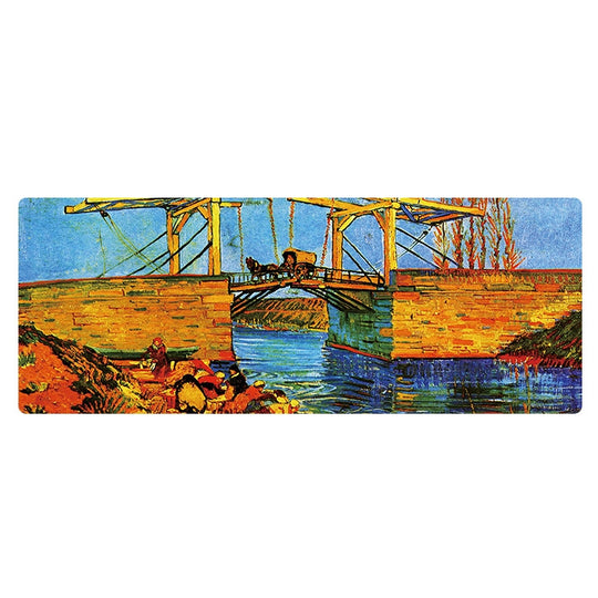 300x800x5mm Stitched Edges Am002 Large Oil Painting Desk Rubber Mouse Pad(Carriage)