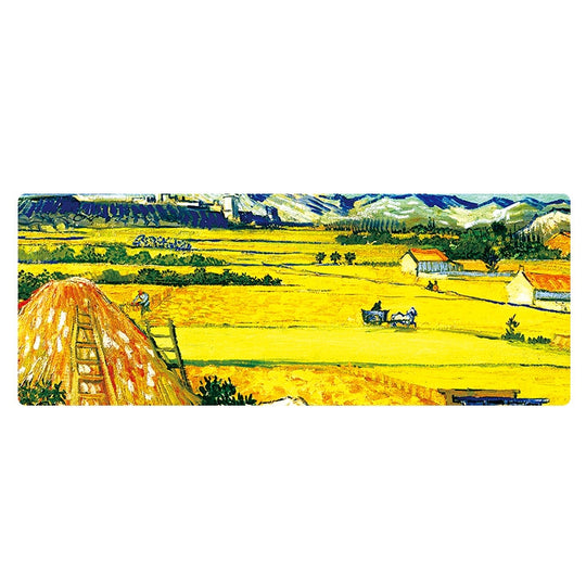 300x800x5mm Stitched Edges Am002 Large Oil Painting Desk Rubber Mouse Pad(Wheat Field)
