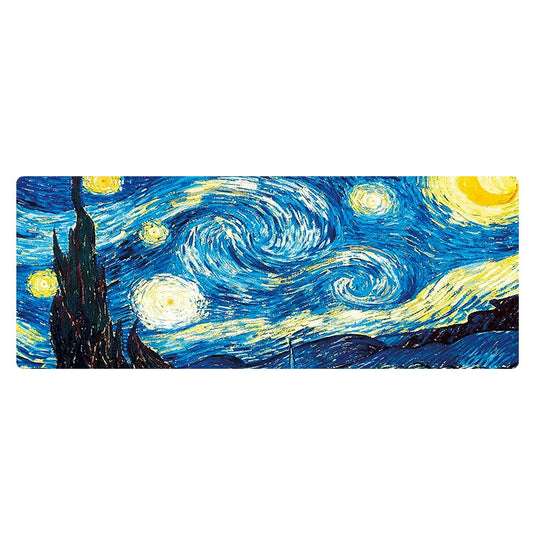 400x900x2mm Locked Am002 Large Oil Painting Desk Rubber Mouse Pad(Starry Sky) by buy2fix