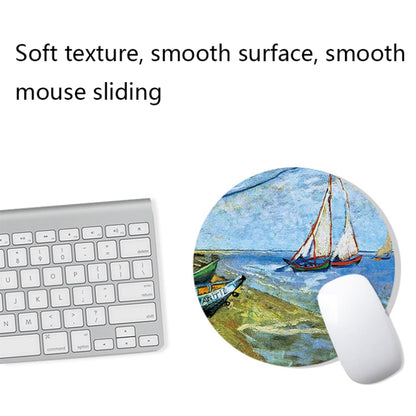 400x900x2mm Locked Am002 Large Oil Painting Desk Rubber Mouse Pad(Apricot Flower) by buy2fix