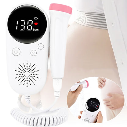 W8-25 Fetal Heart Rate Doppler Battery Powered Household Heartbeat Monitor - Heart Rate Monitoring by buy2fix | Online Shopping UK | buy2fix
