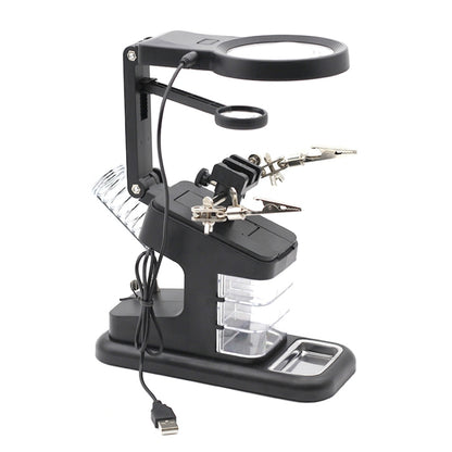 Desktop Multifunctional Chip Welding Repair Inspection Magnifying Glass with LED Light(Black) - Repair Platform by buy2fix | Online Shopping UK | buy2fix