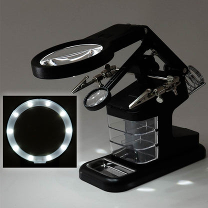 Desktop Multifunctional Chip Welding Repair Inspection Magnifying Glass with LED Light(Black) - Repair Platform by buy2fix | Online Shopping UK | buy2fix
