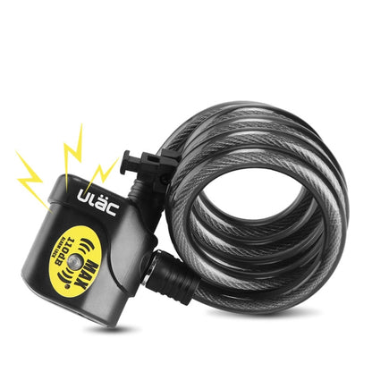 ULAC AL-3P Bicycle Alarm Cable Lock Mountain Bike Lock Cycling Supplies by ULAC