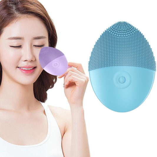 Mini Silicone Cleansing Instrument Washing Face Brush(Blue) - Cleanser by buy2fix | Online Shopping UK | buy2fix