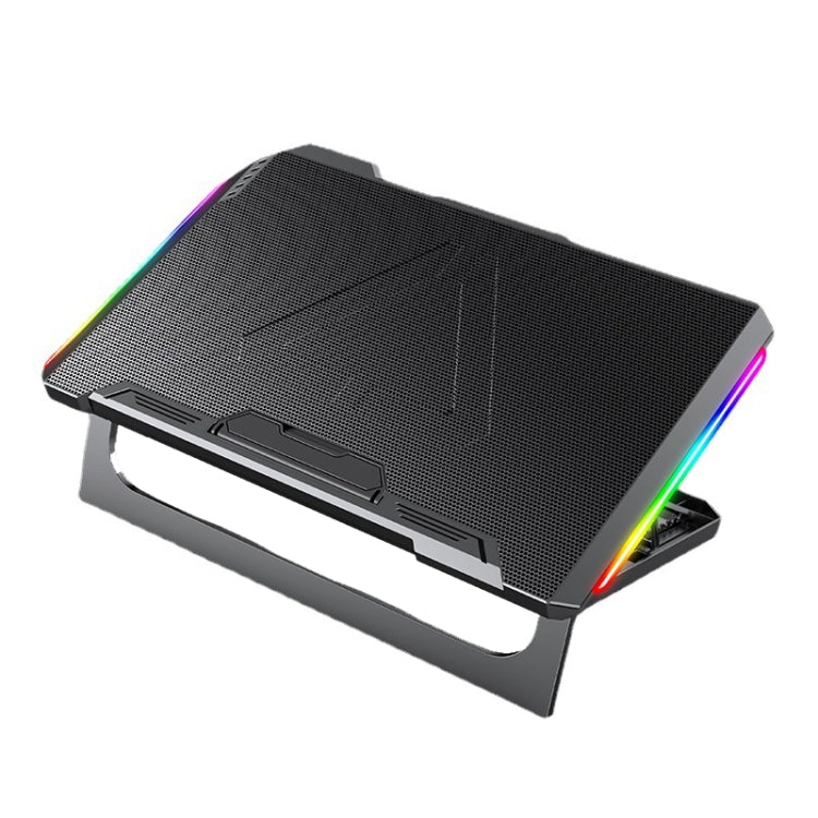 NUOXI Q9 RGB Lighting Effect Laptop Cooler(Black) - Cooling Pads by NUOXI | Online Shopping UK | buy2fix