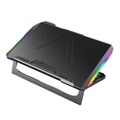 NUOXI Q9 RGB Lighting Effect Laptop Cooler(Black) - Cooling Pads by NUOXI | Online Shopping UK | buy2fix