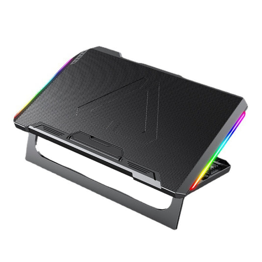 NUOXI Q9 RGB Lighting Effect Laptop Cooler(Black) - Cooling Pads by NUOXI | Online Shopping UK | buy2fix