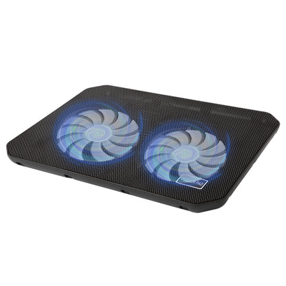 NUOXI M10 Dual USB Laptop Cooler(Black) - Cooling Pads by NUOXI | Online Shopping UK | buy2fix
