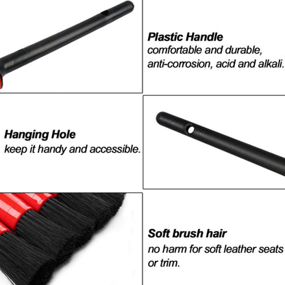 26 PCS / Set Car Beauty Car Wash Detail Brush Electric Drill Brush Outlet Brush(Red) - Car washing supplies by buy2fix | Online Shopping UK | buy2fix